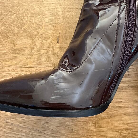 Zemeta - Glossy Choco Long Boots in Dark Brown - Picture 3 of 8